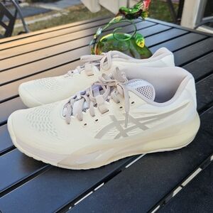 Asics Gel Resolution X Tennis Shoes Womens Size 10 Cream Beige